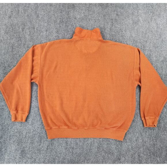 Tommy Bahama Pullover Sweater Mens Large Orange 1/4 Zip Relax Coastal Casual - Picture 4 of 16